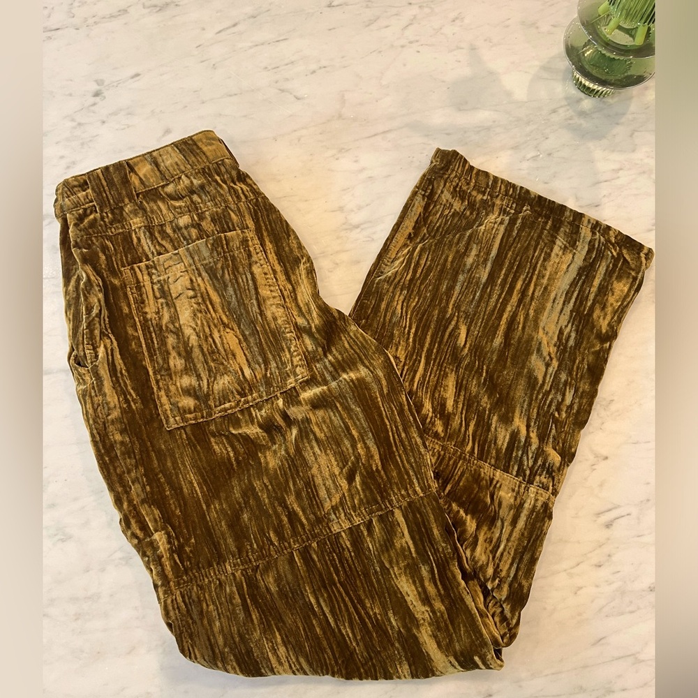 NWT Olive Velvet Cargo Pants Size S